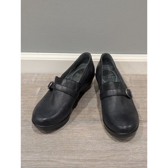 Dansko Shoes - Dansko Tamara Womens Clog Size EU 39 - US 8.5-9 Buckle Black Leather Comfort